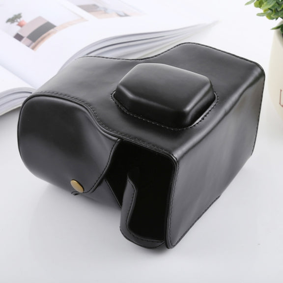 Full Body Camera PU Leather Case Bag with Strap for FUJIFILM X-T3(Black)