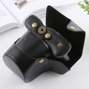 Full Body Camera PU Leather Case Bag with Strap for FUJIFILM X-T3(Black)