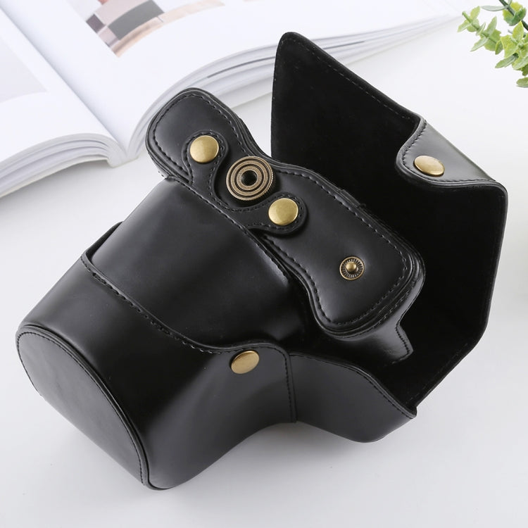 Full Body Camera PU Leather Case Bag with Strap for FUJIFILM X-T3(Black)