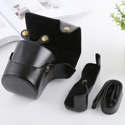 Full Body Camera PU Leather Case Bag with Strap for FUJIFILM X-T3(Black)
