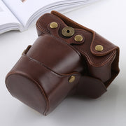 Full Body Camera PU Leather Case Bag with Strap for FUJIFILM X-T3(Coffee)