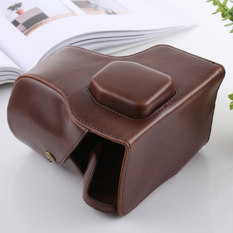 Full Body Camera PU Leather Case Bag with Strap for FUJIFILM X-T3(Coffee)