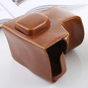 Full Body Camera PU Leather Case Bag with Strap for FUJIFILM X-T3(Brown)
