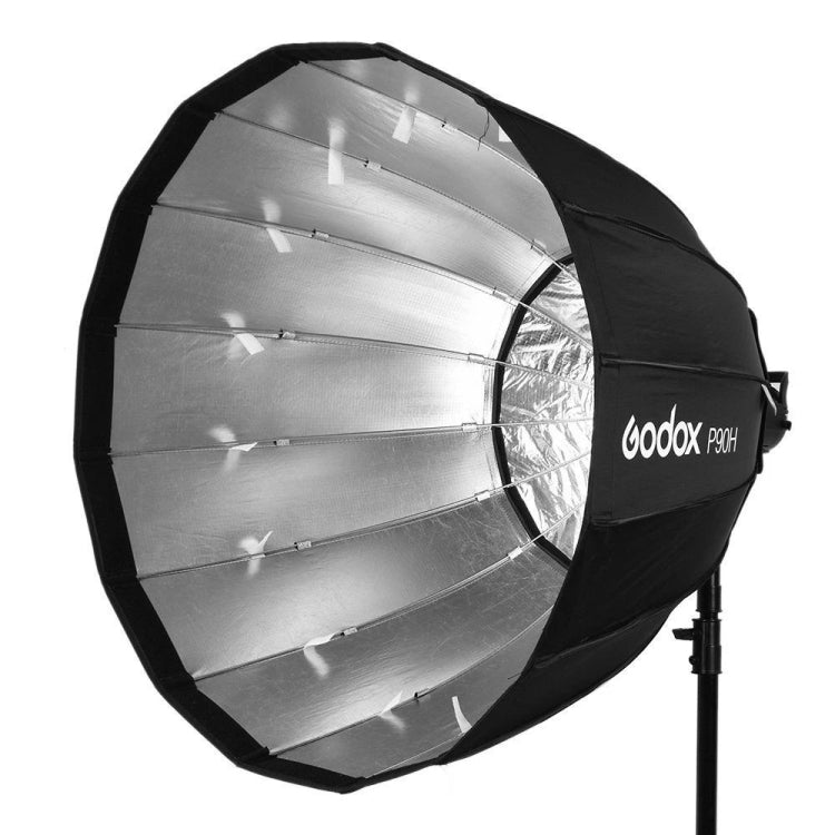 Godox P90H 90cm Deep Parabolic Softbox Reflector Diffuser Studio Light Box (Black) - free shipping - PMC Jewellery - Order now!