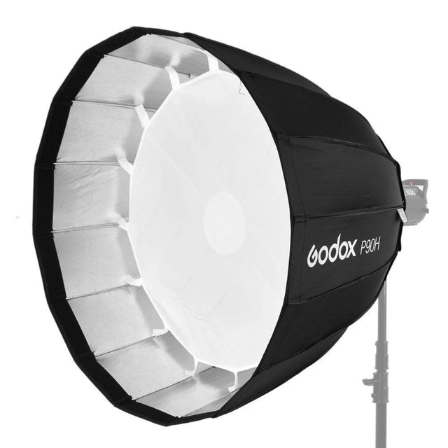 Godox P90H 90cm Deep Parabolic Softbox Reflector Diffuser Studio Light Box (Black)