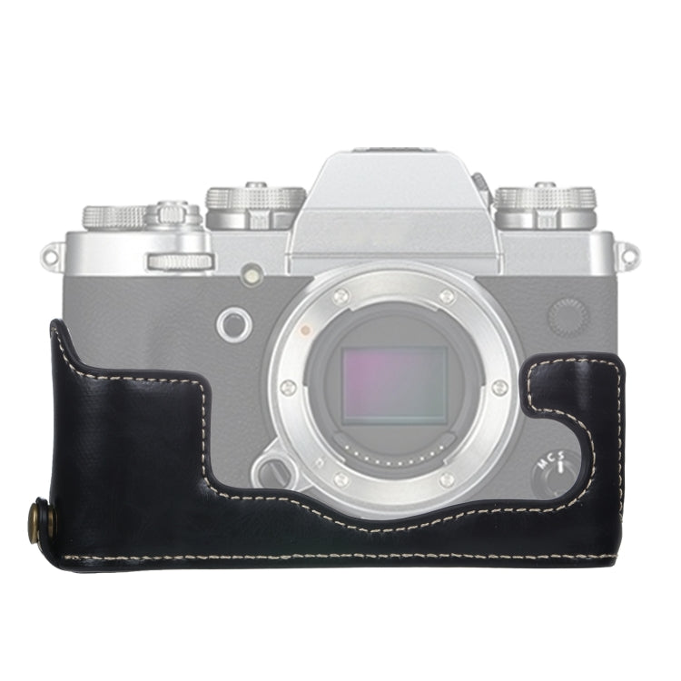 1/4 inch Thread PU Leather Camera Half Case Base for FUJIFILM X-T3/X-T2(Black) - Half Case by PMC TechLife | Online Shopping South Africa | PMC TechLife | Buy Now Pay Later Mobicred