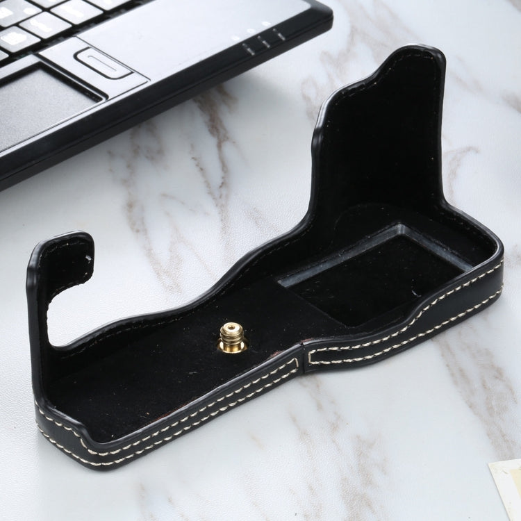 1/4 inch Thread PU Leather Camera Half Case Base for FUJIFILM X-T3/X-T2(Black) - Half Case by PMC TechLife | Online Shopping South Africa | PMC TechLife | Buy Now Pay Later Mobicred