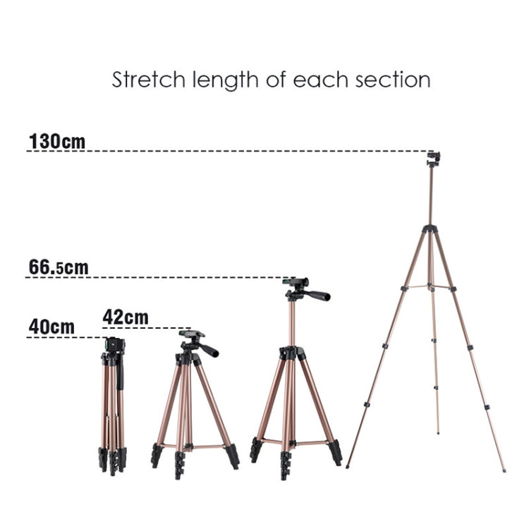 130cm 4-Section Folding Aluminum Alloy Tripod Mount with Three-Dimensional Head(Black) - free shipping - PMC TechLife - Order now!