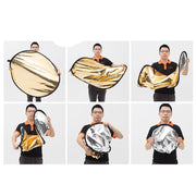 Godox FT01 2 in 1 Gold / Silver Oval Folding Reflector Board, Size: 90 x 120cm