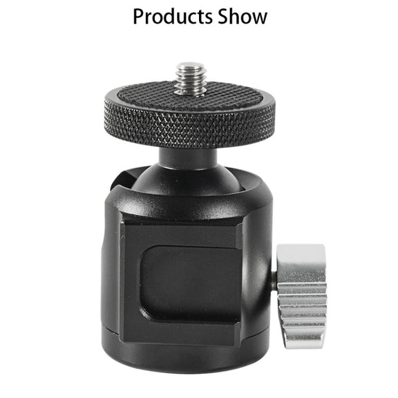 BEXIN HK25 Aluminum Alloy Cold Shoe Tripod Adapter Ball Head (Black)