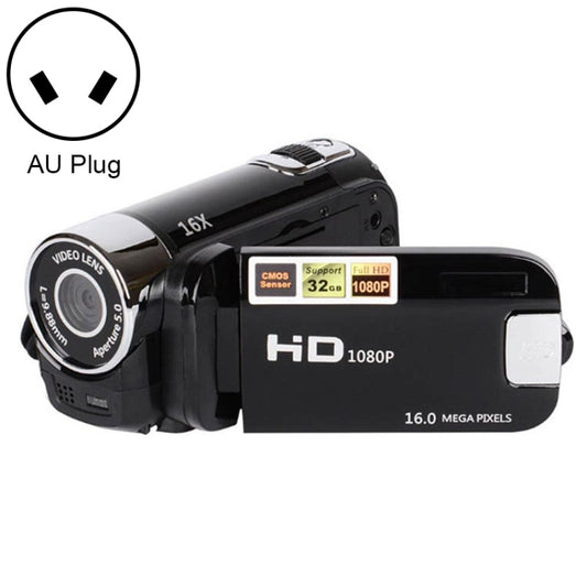 16X Digital Zoom HD 16 Million Pixel Home Travel DV Camera, AU Plug (Black) - Video Cameras by PMC Jewellery | Online Shopping South Africa | PMC Jewellery | Buy Now Pay Later Mobicred