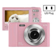 DC302 2.88 inch 44MP 16X Zoom 2.7K Full HD Digital Camera Children Card Camera, US Plug(Pink) - Children Cameras by PMC TechLife | Online Shopping South Africa | PMC TechLife | Buy Now Pay Later Mobicred