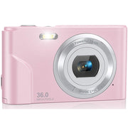 DC311 2.4 inch 36MP 16X Zoom 2.7K Full HD Digital Camera Children Card Camera, US Plug(Pink)