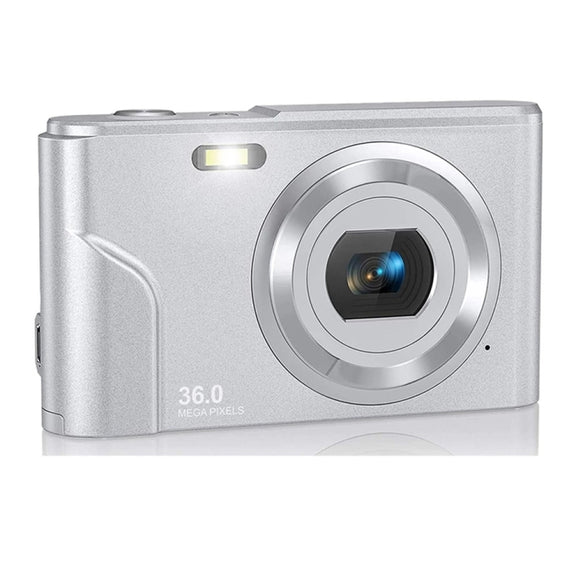 DC311 2.4 inch 36MP 16X Zoom 2.7K Full HD Digital Camera Children Card Camera, US Plug(Silver)
