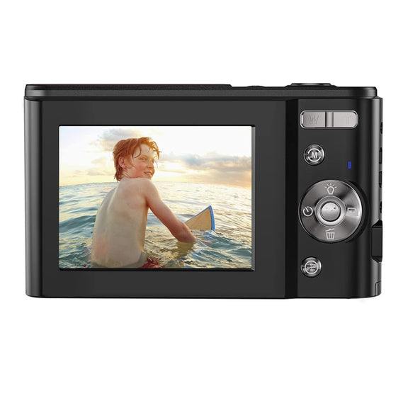 DC311 2.4 inch 36MP 16X Zoom 2.7K Full HD Digital Camera Children Card Camera, UK Plug (Black)