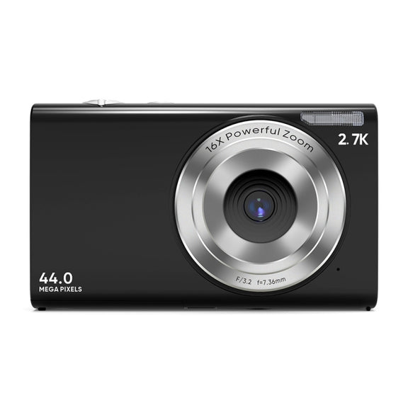 DC402 2.4 inch 44MP 16X Zoom 1080P Full HD Digital Camera Children Card Camera, AU Plug(Black)