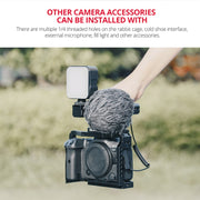 YELANGU C22 YLG0334B Video Camera Cage Stabilizer with Handle for Canon EOS R5/R6 (Black)