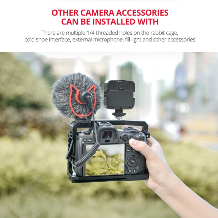 YELANGU C22-A YLG0334B-A Video Camera Cage Stabilizer for Canon EOS R5/R6/R(Black)