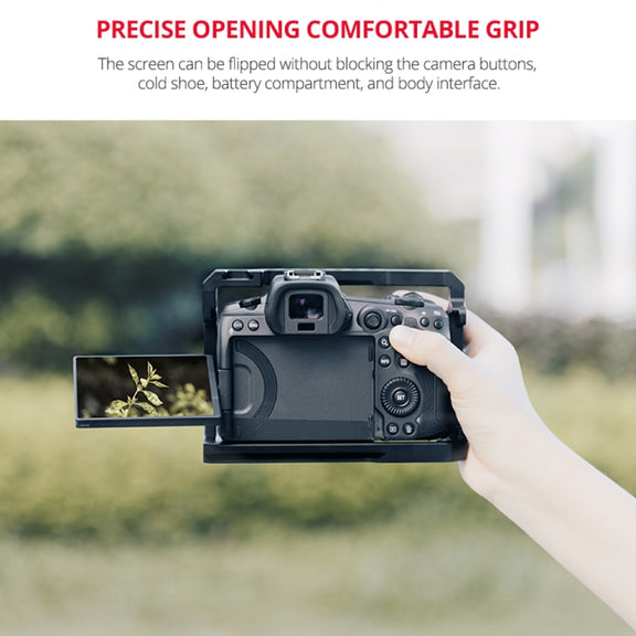 YELANGU C22-A YLG0334B-A Video Camera Cage Stabilizer for Canon EOS R5/R6/R(Black)