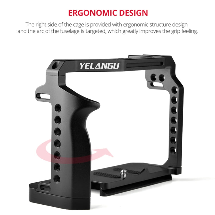 YELANGU C22-A YLG0334B-A Video Camera Cage Stabilizer for Canon EOS R5/R6/R(Black)