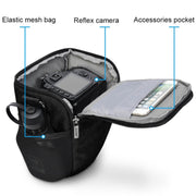 CADEN D11 Water-resistant Crossbody Shoulder SLR Camera Bag, Size: 20.5 x 16 x 27cm (Black)