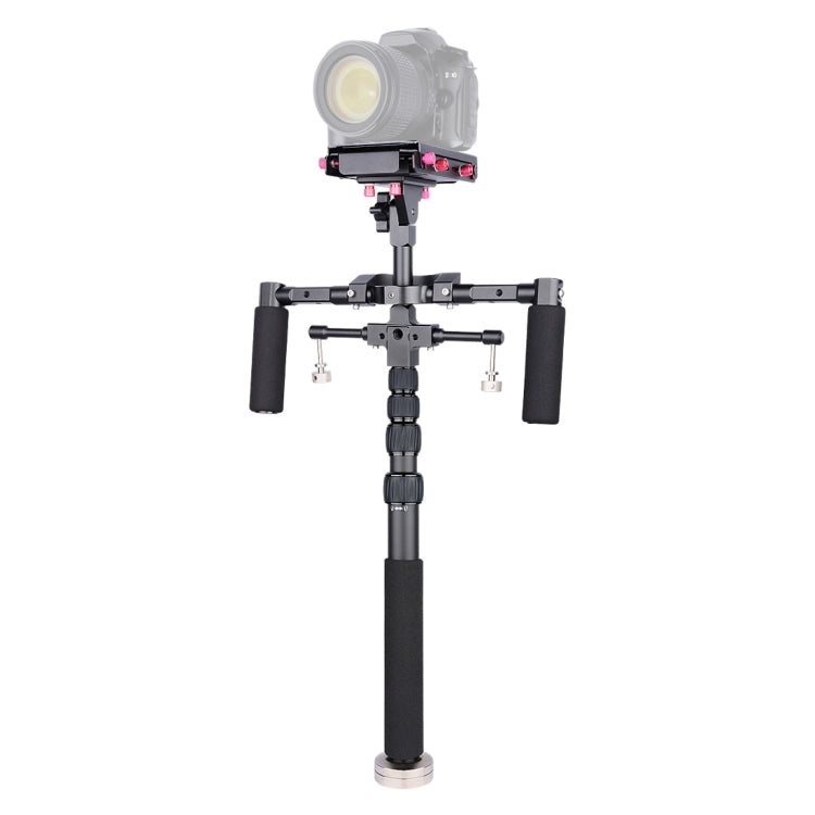 YELANGU S300 4 in 1 Multifunctional Rig + Dual Handheld Shoulder Rig + Monopod + Stabilizer for Cameras / SLR Cameras, Height Range: 63cm-170cm(Black) - free shipping - PMC TechLife - Order now!