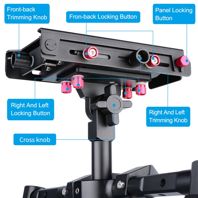 YELANGU S300 4 in 1 Multifunctional Rig + Dual Handheld Shoulder Rig + Monopod + Stabilizer for Cameras / SLR Cameras, Height Range: 63cm-170cm(Black) - free shipping - PMC TechLife - Order now!
