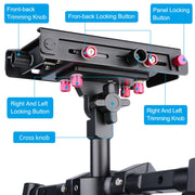 YELANGU S300 4 in 1 Multifunctional Rig + Dual Handheld Shoulder Rig + Monopod + Stabilizer for Cameras / SLR Cameras, Height Range: 63cm-170cm(Black)