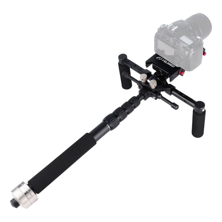 YELANGU S300 4 in 1 Multifunctional Rig + Dual Handheld Shoulder Rig + Monopod + Stabilizer for Cameras / SLR Cameras, Height Range: 63cm-170cm(Black) - free shipping - PMC Jewellery - Order now!