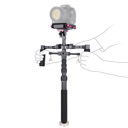 YELANGU S300 4 in 1 Multifunctional Rig + Dual Handheld Shoulder Rig + Monopod + Stabilizer for Cameras / SLR Cameras, Height Range: 63cm-170cm(Black) - free shipping - PMC Jewellery - Order now!