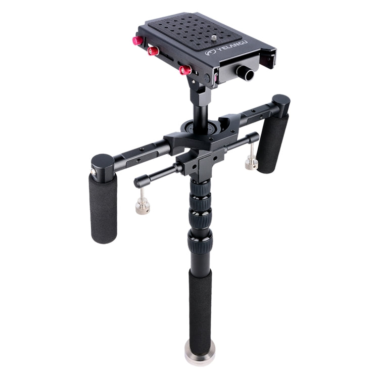 YELANGU S300 4 in 1 Multifunctional Rig + Dual Handheld Shoulder Rig + Monopod + Stabilizer for Cameras / SLR Cameras, Height Range: 63cm-170cm(Black) - free shipping - PMC TechLife - Order now!