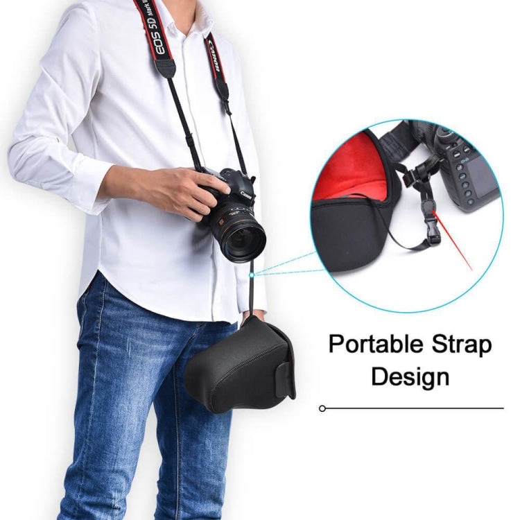 CADeN H6 Shockproof Waterproof Camera Liner Neoprene Bag Case, Size: 17 x 10.5 x 22cm (Black Red) - free shipping - PMC Jewellery - Order now!