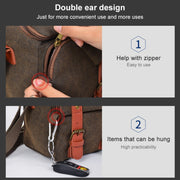 CADEN N1 Simple Retro Multifunctional Canvas Water-resistant Digital Camera Photography Bag (Coffee)