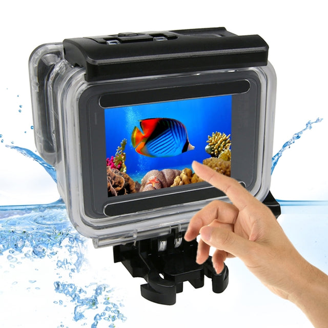 For GoPro  NEW HERO /HERO6  /5 Touch Screen 45m Water-resistant Housing Protective Case with Buckle Basic Mount & Screw, No Need to Remove Lens