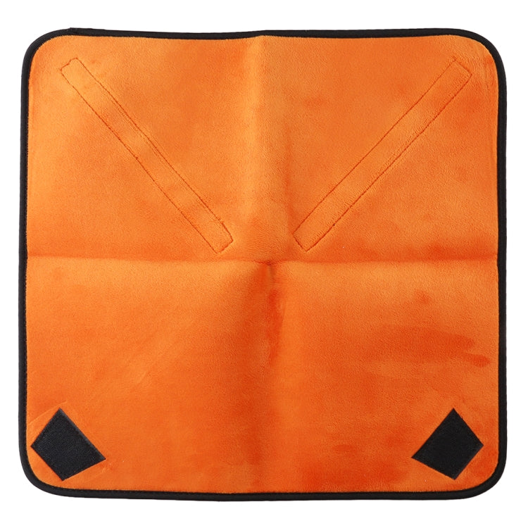 Hundred-folding Cloth Photography Camera SLR Liner Lens Bag Thickening Wrapped Cloth Plus Velvet, Size: 45x45cm (Orange)