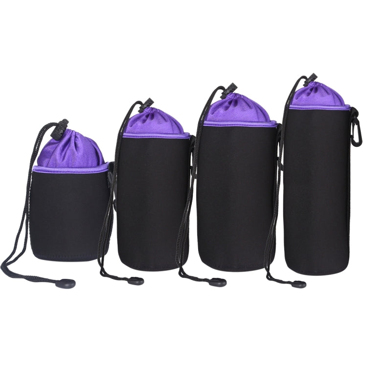 4 in 1 SLR Camera Lens Bag Micro Single Lens Bag Lens Inner Bile Bag Water-resistant Protective Case Plus Velvet Thickening (Purple)