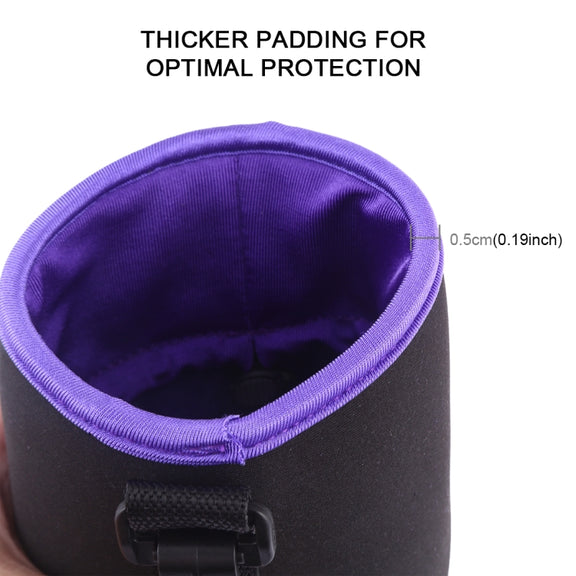 4 in 1 SLR Camera Lens Bag Micro Single Lens Bag Lens Inner Bile Bag Water-resistant Protective Case Plus Velvet Thickening (Purple)