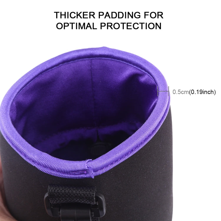 4 in 1 SLR Camera Lens Bag Micro Single Lens Bag Lens Inner Bile Bag Water-resistant Protective Case Plus Velvet Thickening (Purple)