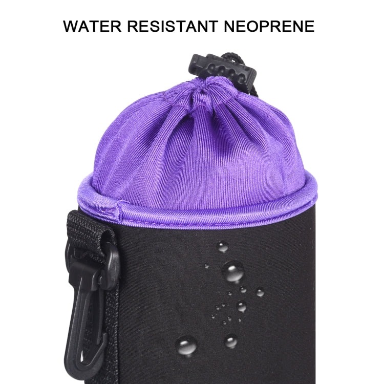 4 in 1 SLR Camera Lens Bag Micro Single Lens Bag Lens Inner Bile Bag Water-resistant Protective Case Plus Velvet Thickening (Purple)