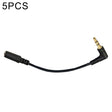 5 PCS 13cm Elbow 3.5mm Audio Male to Female PC Camera Microphone Adapter Cable(Black) - free shipping - PMC TechLife - Order now!