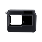 For Insta360 One R Panoramic Camera with Frame Shockproof Silicone Protective Case with Lens Cap Cover(Black)
