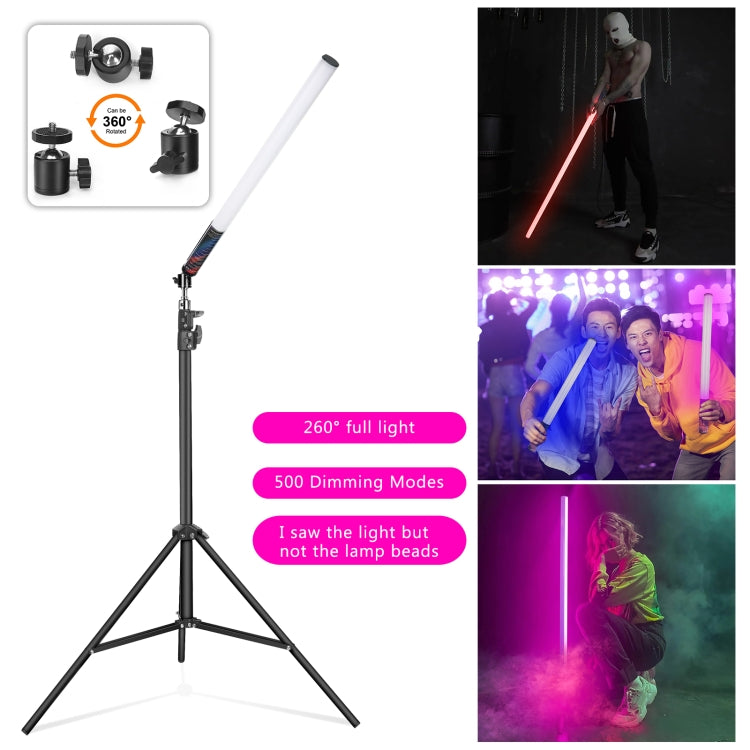 LUXCeO Mood1 85cm RGB Colorful Atmosphere Rhythm LED Stick Handheld Video Photo Fill Light, No Tripod - free shipping - PMC Jewellery - Order now!