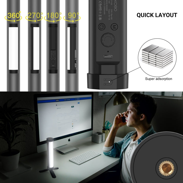 LUXCeO P100 RGB Photo Video Light Stick Handheld Fill Light with Remote Control - free shipping - PMC Jewellery - Order now!
