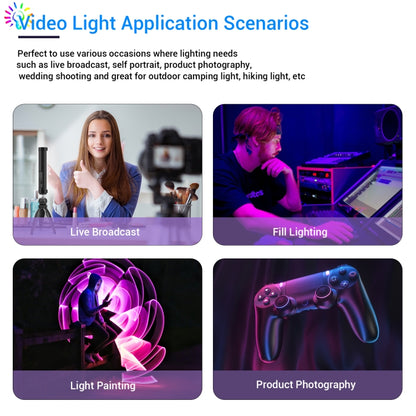 LUXCeO P100 RGB Photo Video Light Stick Handheld Fill Light with Remote Control & Grid Softbox - free shipping - PMC Jewellery - Order now!