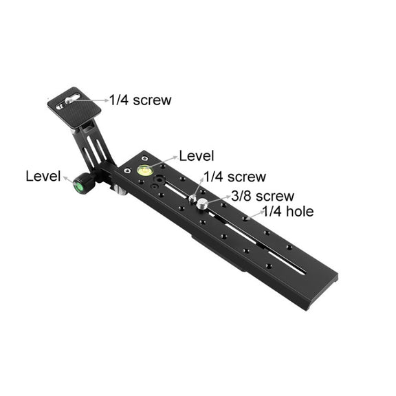 BEXIN VR-220 220mm Length Aluminum Alloy Extended Quick Release Plate for Manfrotto / Sachtler (Black)