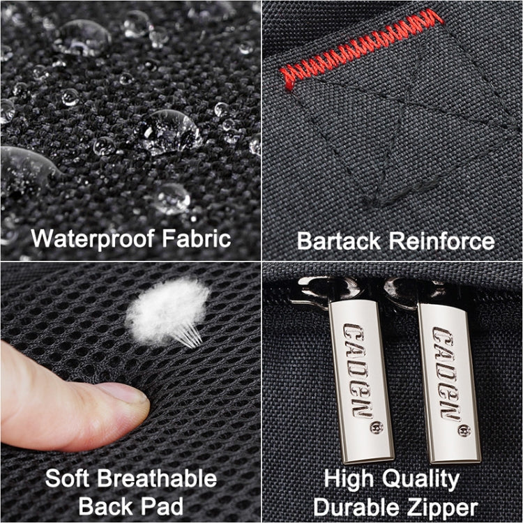 CADeN Multifunctional Shoulder SLR Camera Lens Bag Photography Backpack (Black) - free shipping - PMC TechLife - Order now!