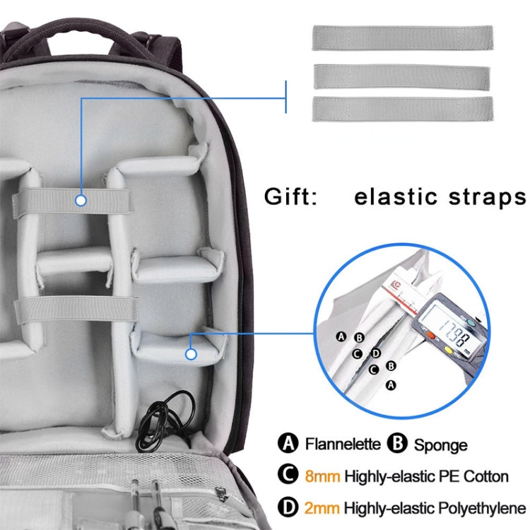 CADeN Multifunctional Shoulder SLR Camera Lens Bag Photography Backpack (Coffee) - free shipping - PMC TechLife - Order now!