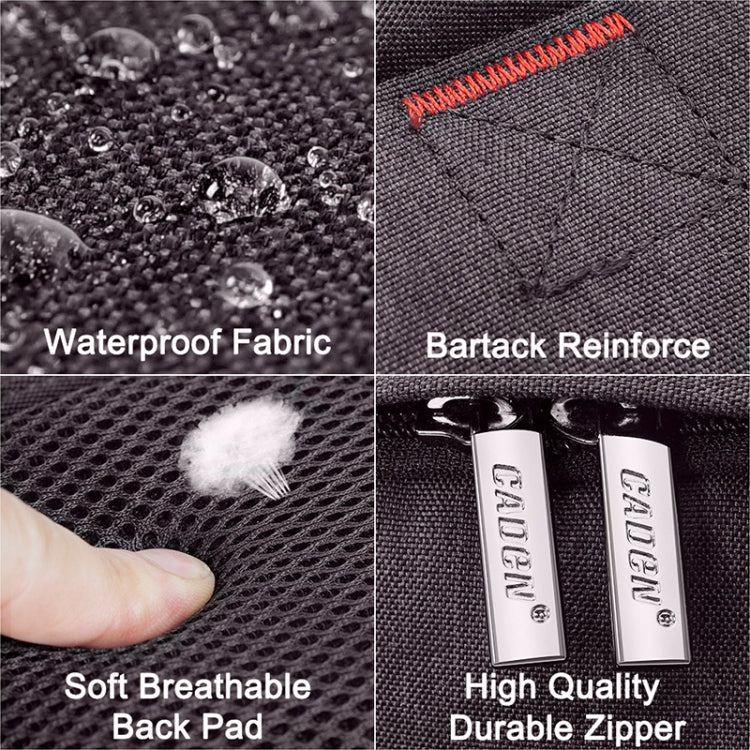 CADeN Multifunctional Shoulder SLR Camera Lens Bag Photography Backpack (Coffee) - free shipping - PMC TechLife - Order now!