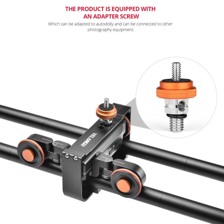 YELANGU L60E 60cm Slide Rail Track + L4 3-Wheel Video Dolly with Phone Clamp & Ballhead - free shipping - PMC TechLife - Order now!