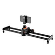 YELANGU L60E 60cm Slide Rail Track + L4 3-Wheel Video Dolly with PC142 Phone Clamp & Ballhead - free shipping - PMC TechLife - Order now!